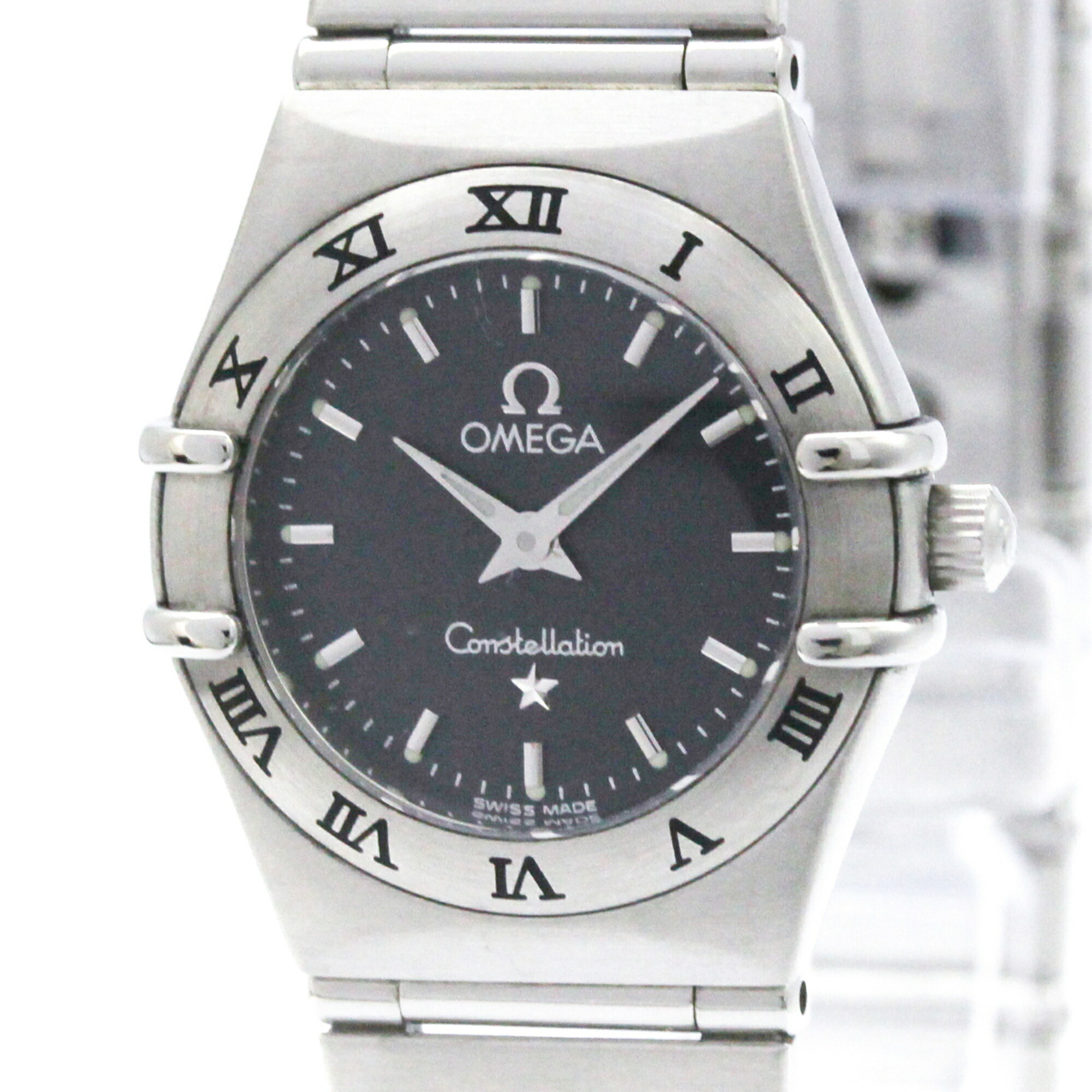 ゼロ (OMEGA) コンステレーション ステンレス鋼スチール写真 石英 レディース 時辰儀 1562.40 (飾りつけ入眼済み)【中古】