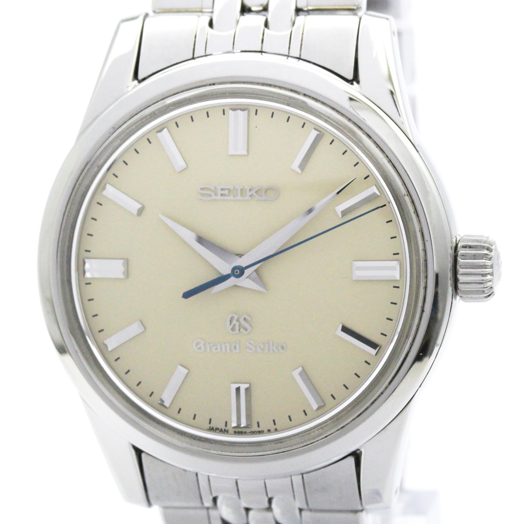 地べたセイコー (GRAND SEIKO) 機械的 SBGW005 ステンレス鋼スチール写真 手一巻き メンズ 時辰儀 9S54-0030 (飾りつけ入眼済み)【中古】