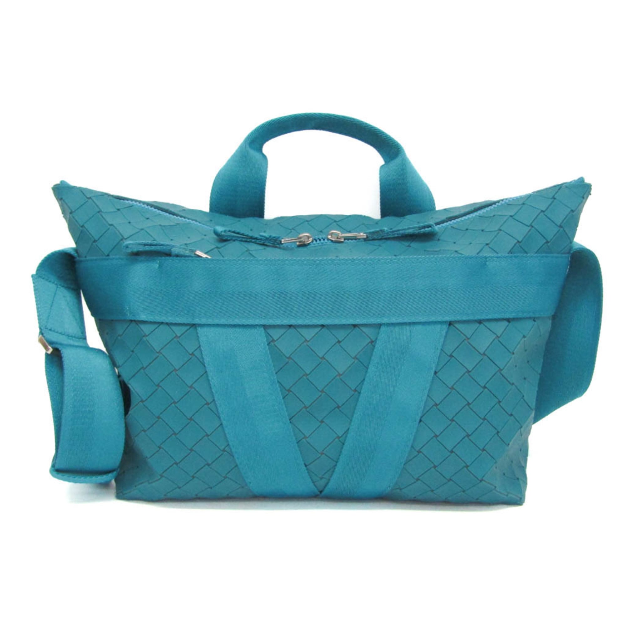 ボッテガ・ヴェネタ(Bottega Veneta) イントレチャート 緩衝装置 BUFFER メンズ 天然ゴム ショルダーバッグ,トートバッグ 青碧【中古】