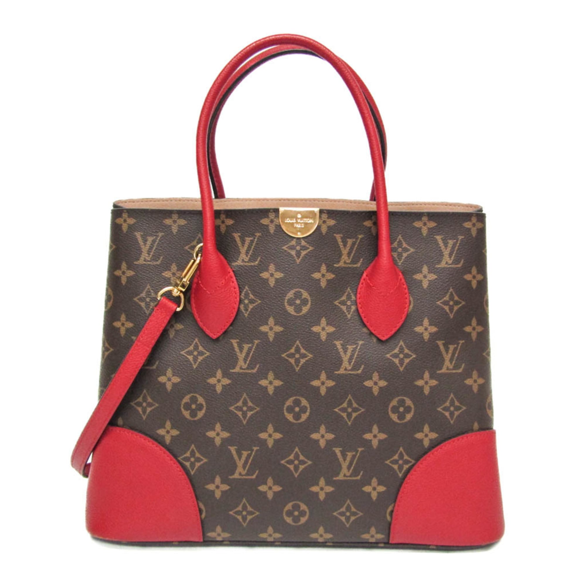 ルイ・ヴィトン(Louis Vuitton) モノグラム フランドリン M41596 レディース ハンドバッグ,ショルダーバッグ モノグラム,レッド【中古】|eLady
