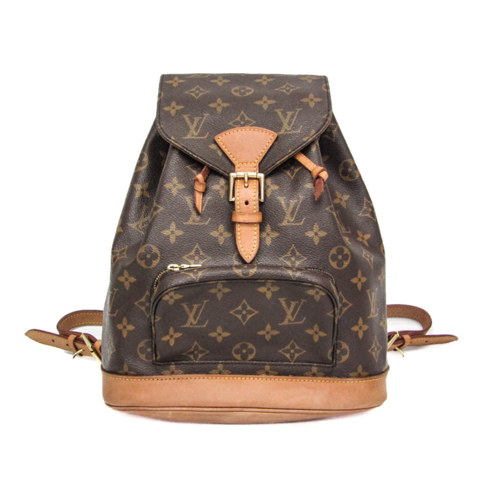 ルイ・ヴィトン(Louis Vuitton) モノグラム モン掏摸 MM M51136 レディース 背嚢 赤銅色【中古】