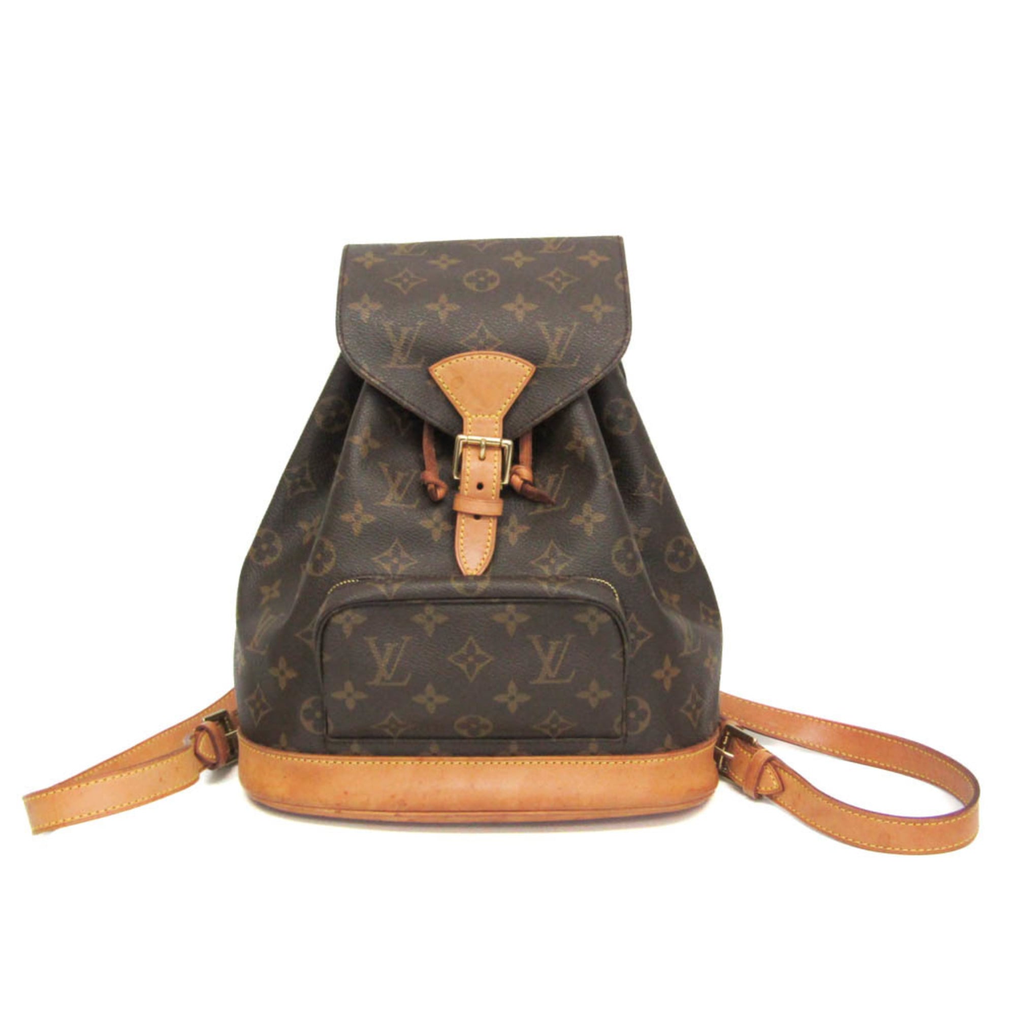 ルイ・ヴィトン(Louis Vuitton) モノグラム モン掏摸 MM M51136 レディース 背嚢 赤銅色【中古】