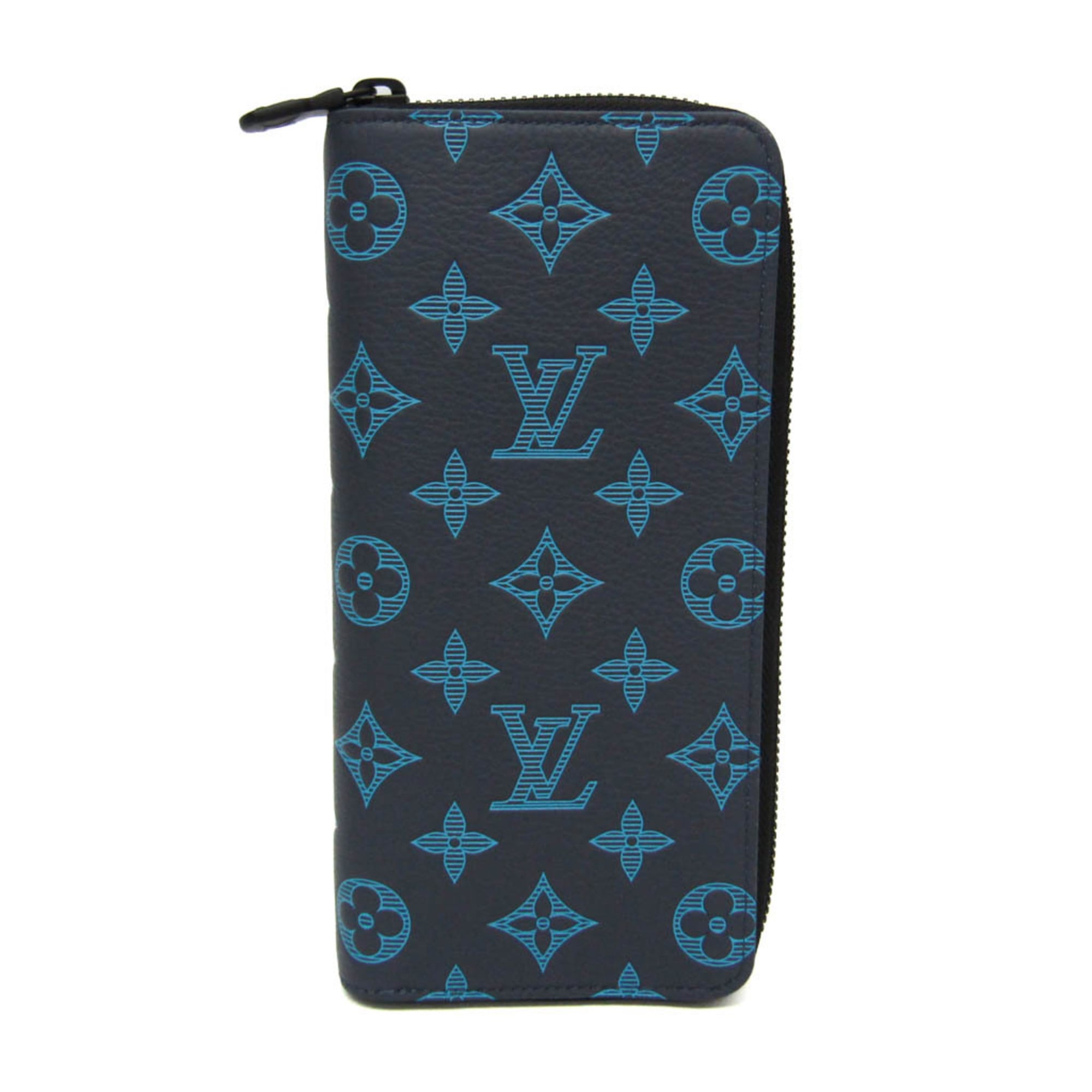 ルイ・ヴィトン(Louis Vuitton) モノグラムシャドウ ジッピーウォレット ヴェルティカル M82322 メンズ モノグラムシャドウ 長紙入れ（二つ折り） 米国海軍【中古】