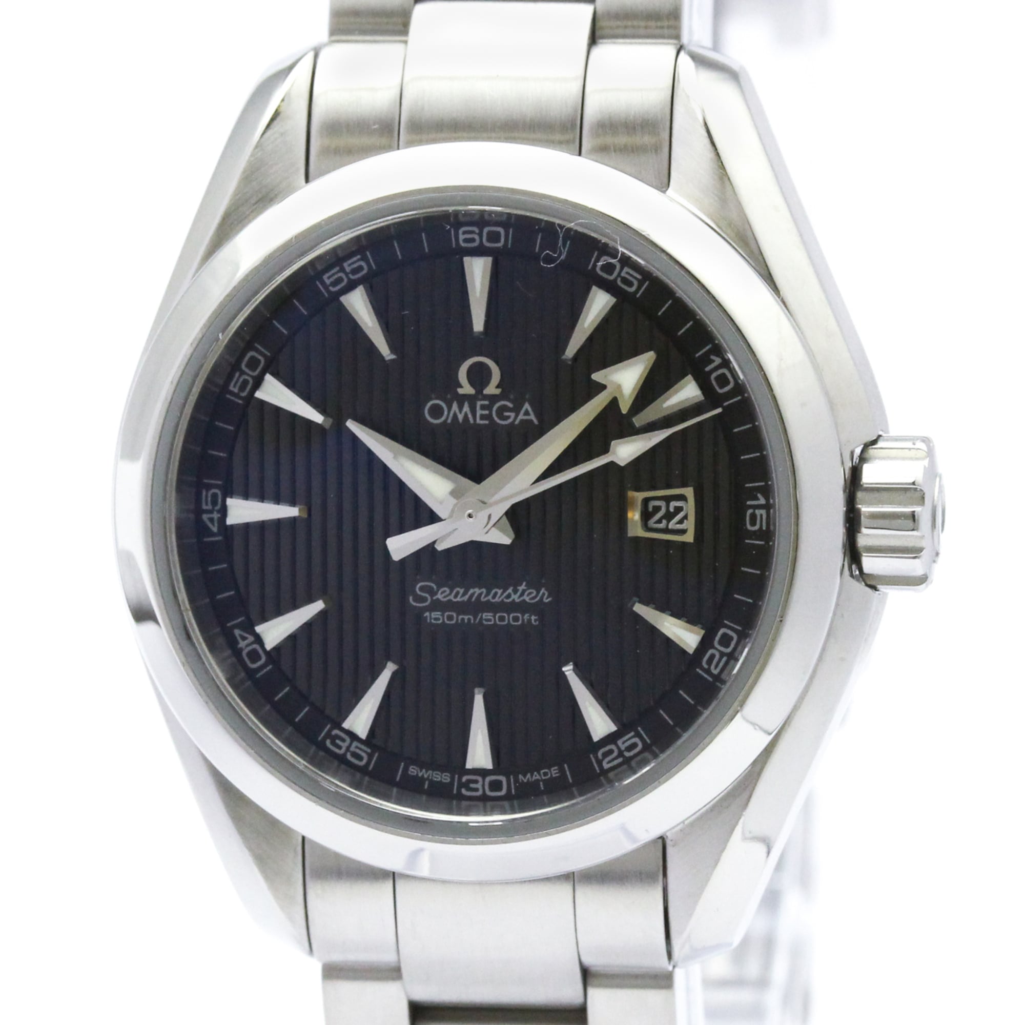 ゼロ (OMEGA) シーマスター アクアテラ ステンレス鋼スチール写真 石英 レディース 時辰儀 231.10.30.61.06.001 (飾りつけ完成済み)【中古】