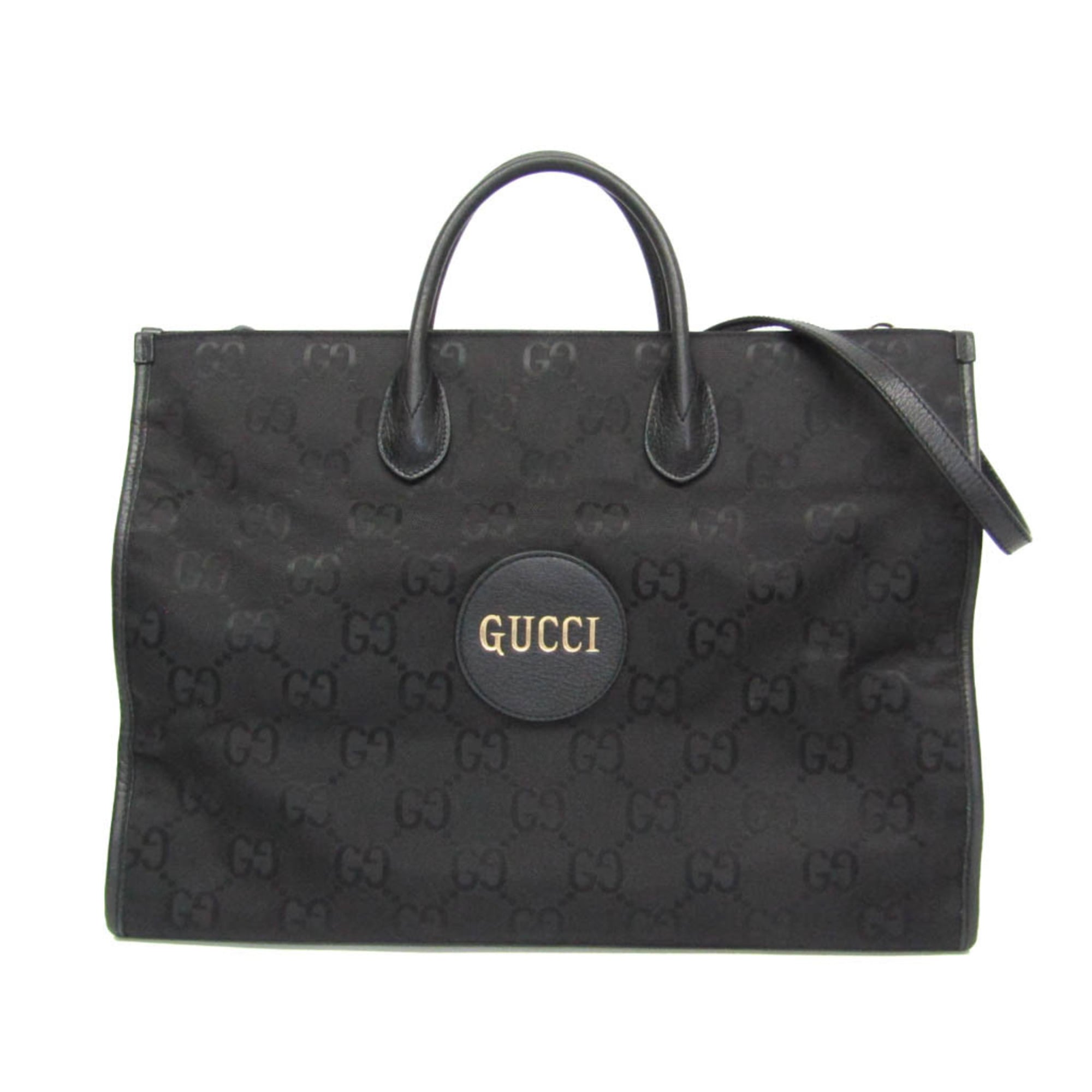 グッチ(Gucci) オフ ザ グリッド GG 630353 メンズ,レディース ナイロン帆布,なめし革 ハンドバック,ショルダーバッグ 黒いこと【中古】
