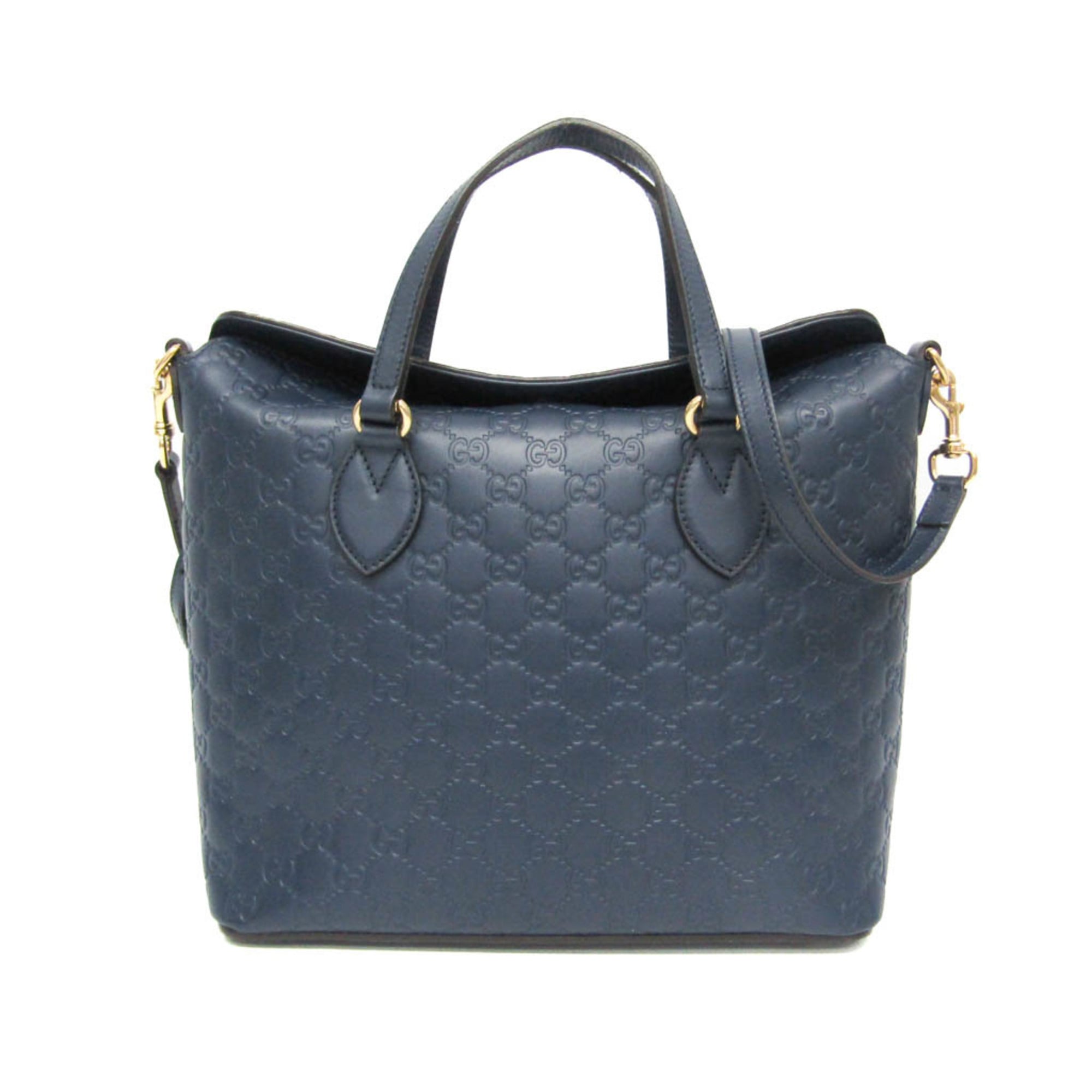 グッチ(Gucci) グッチッシマ 428226 レディース なめし革 ハンドバック,ショルダーバッグ 青碧【中古】