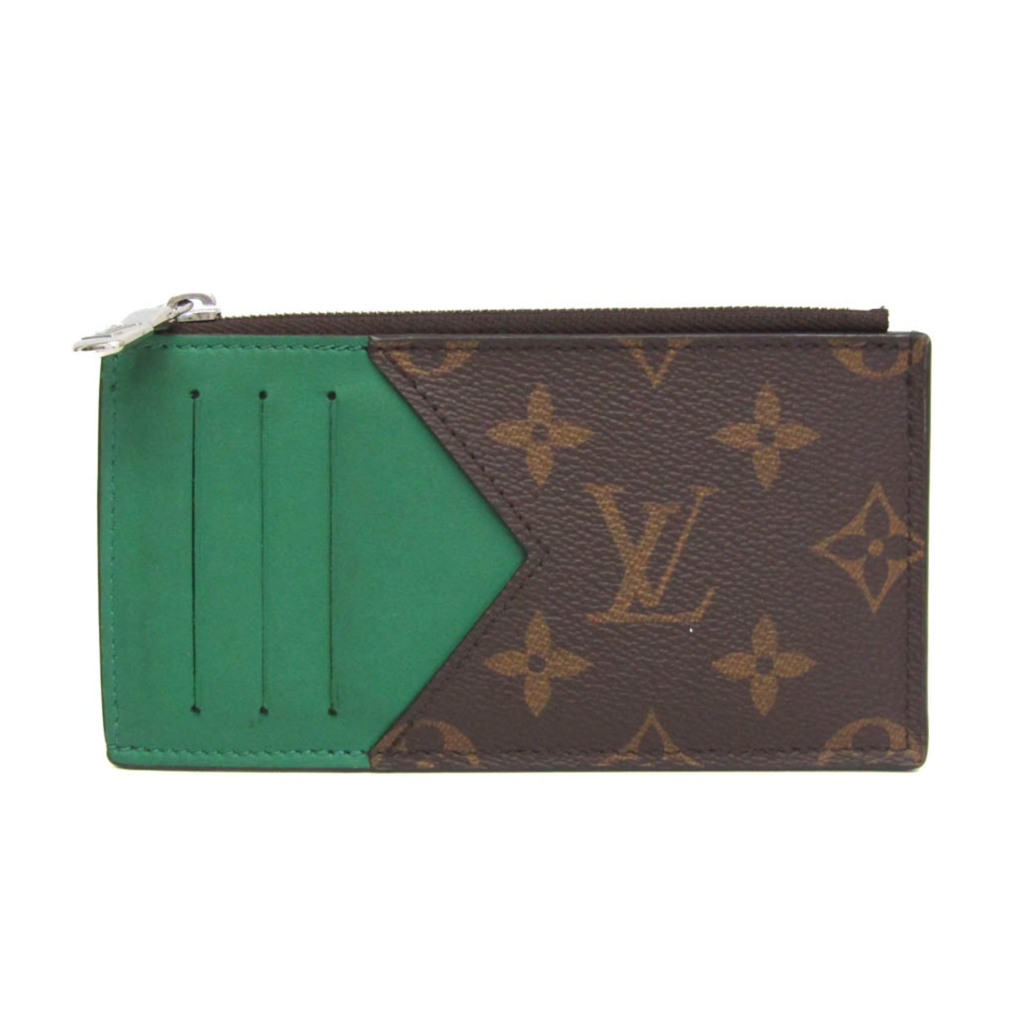 ルイ・ヴィトン(Louis Vuitton) モノグラム・マカサー コインカードホルダー M82913 メンズ,レディース モノグラム 小銭入れ・コインケース ブラウン,グリーン【中古】|eLady