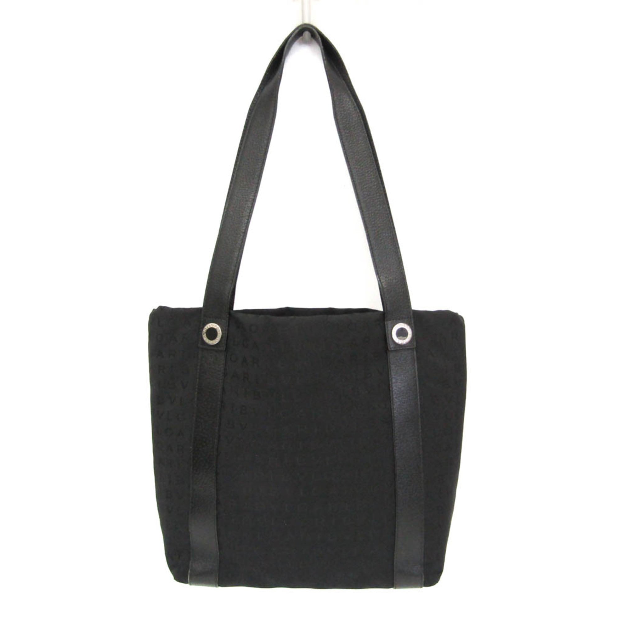 ブル小峡谷(Bvlgari) ロゴタイプ信奉者 Agatha Shopping Medium レディース 帆布 トートバッグ 黒いこと【中古】