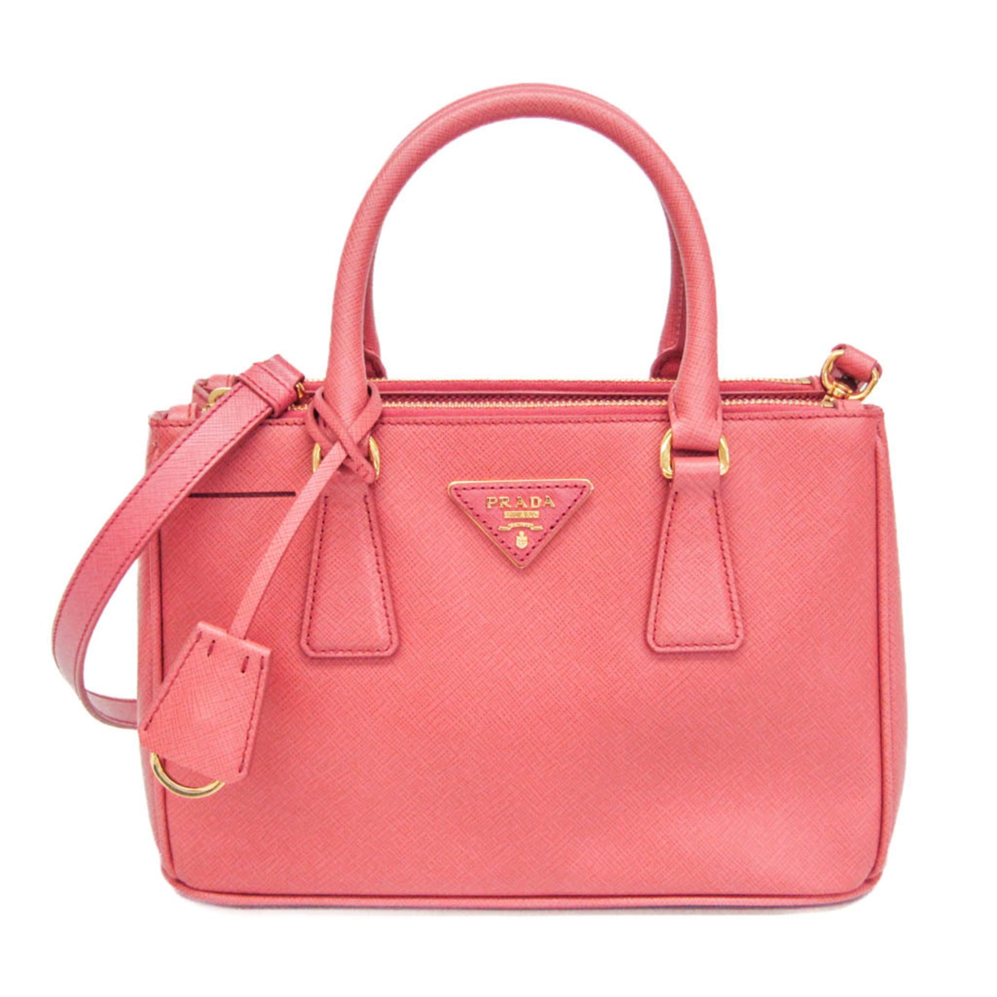 プラダ(Prada) サフィアーノ ガレリア BN2316 レディース レザー ハンドバッグ,ショルダーバッグ ピンク【中古】|eLady