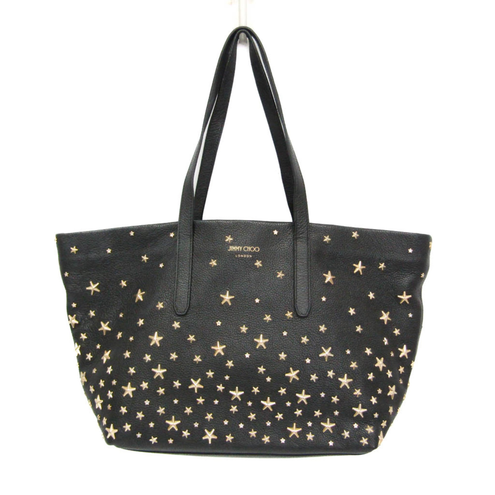 ジミーチュウ(Jimmy Choo) ソフィア 並み並み レディース,メンズ なめし革 スタッズ トートバッグ 黒いこと【中古】