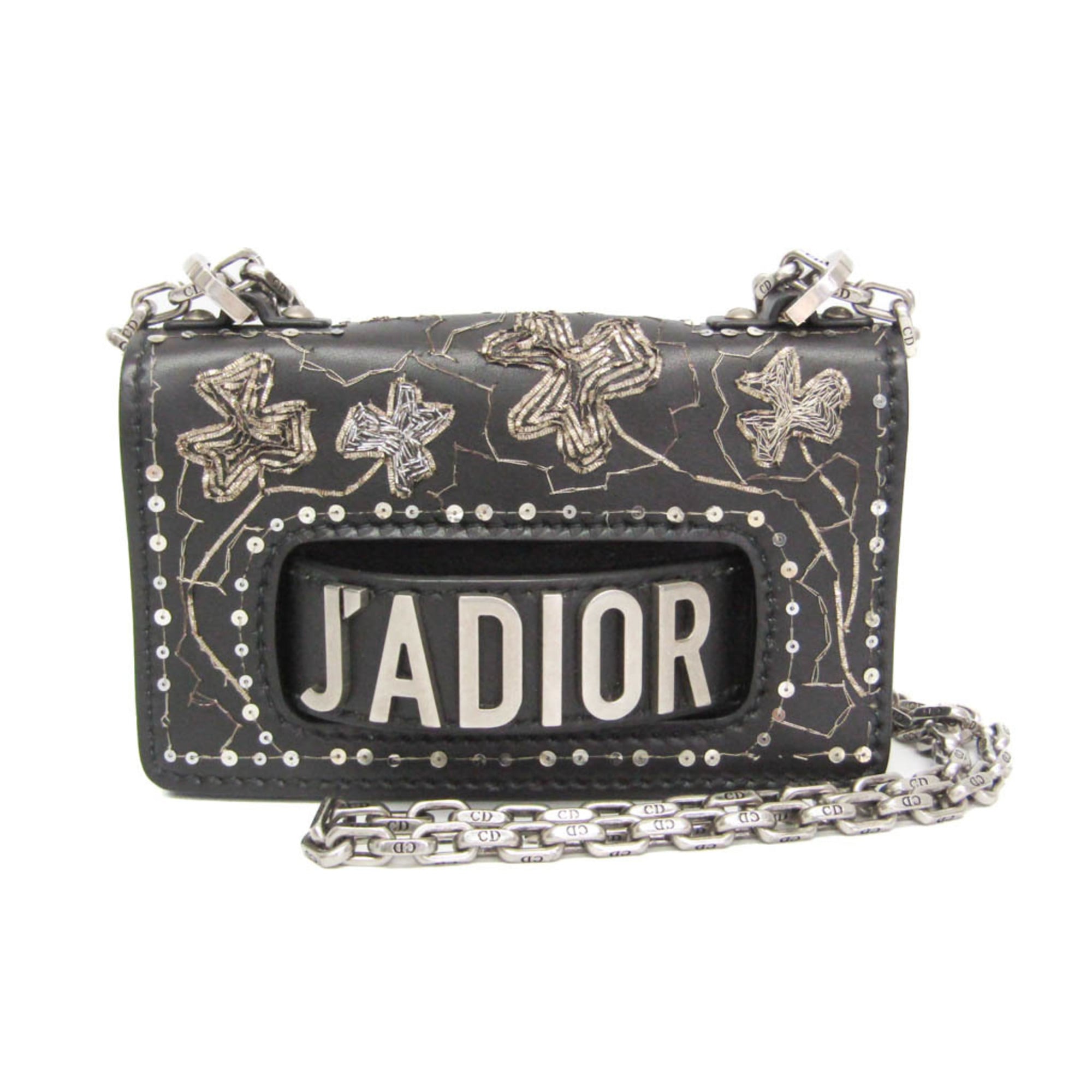 クリスチャン・ディオール(Christian Dior) ジャディオール JADIOR チェーンショルダーバッグ レディース レザー ハンドバッグ,ショルダーバッグ ゴールド,ブラック【中古】｜eLady 90,750円