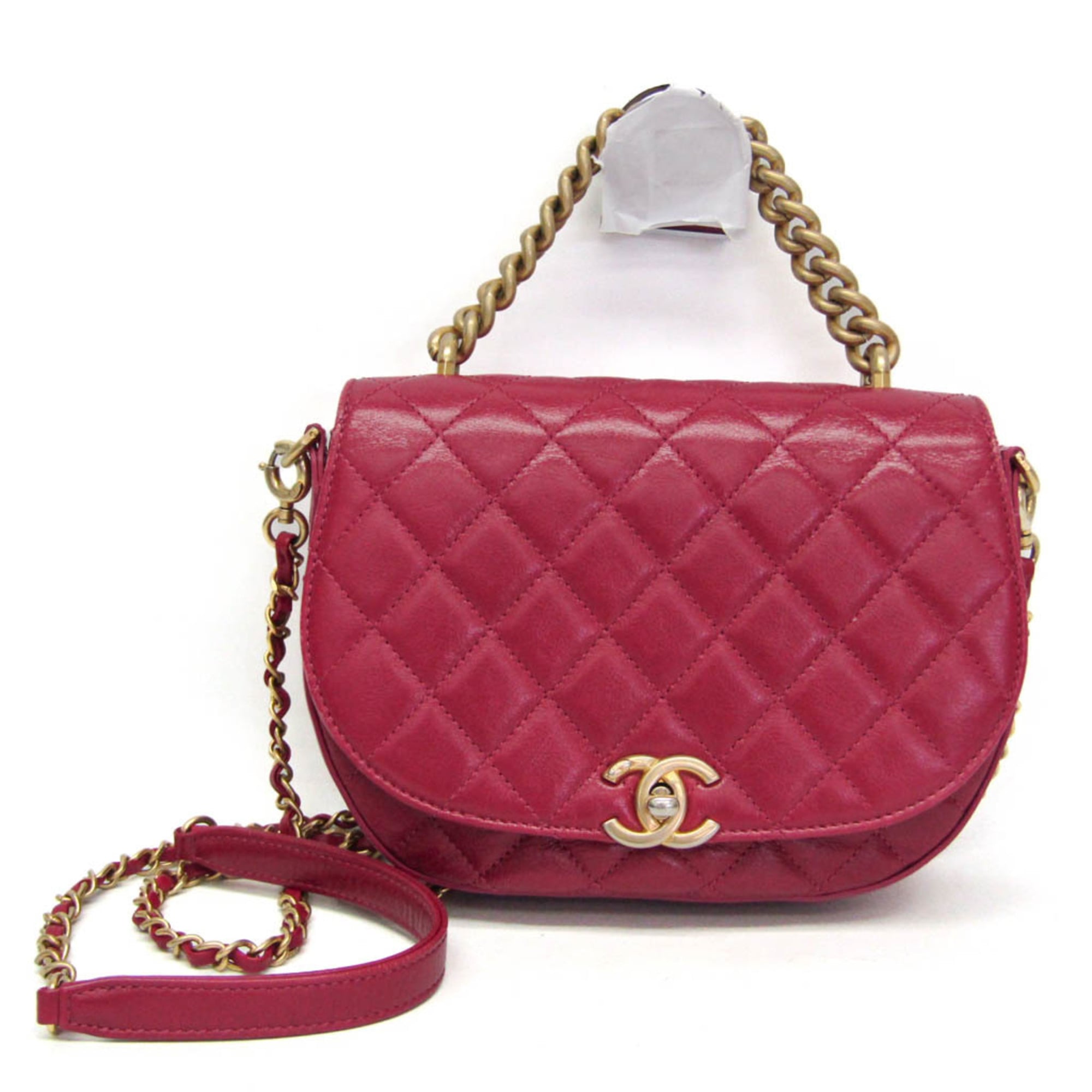 シャネル(Chanel) マトラッセ レディース なめし革 ハンドバック,ショルダーバッグ さくら色【中古】