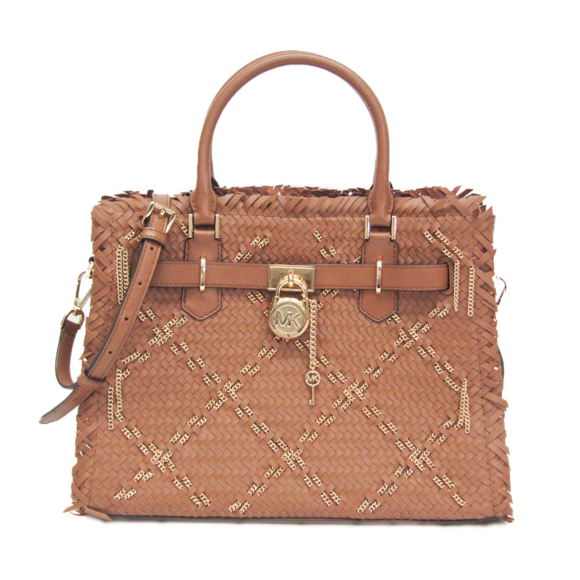 マイケル・授業計画(Michael Kors) Hamilton 並み並み 35S2GHMS2L レディース なめし革 ショルダーバッグ,トートバッグ 赤銅色【中古】