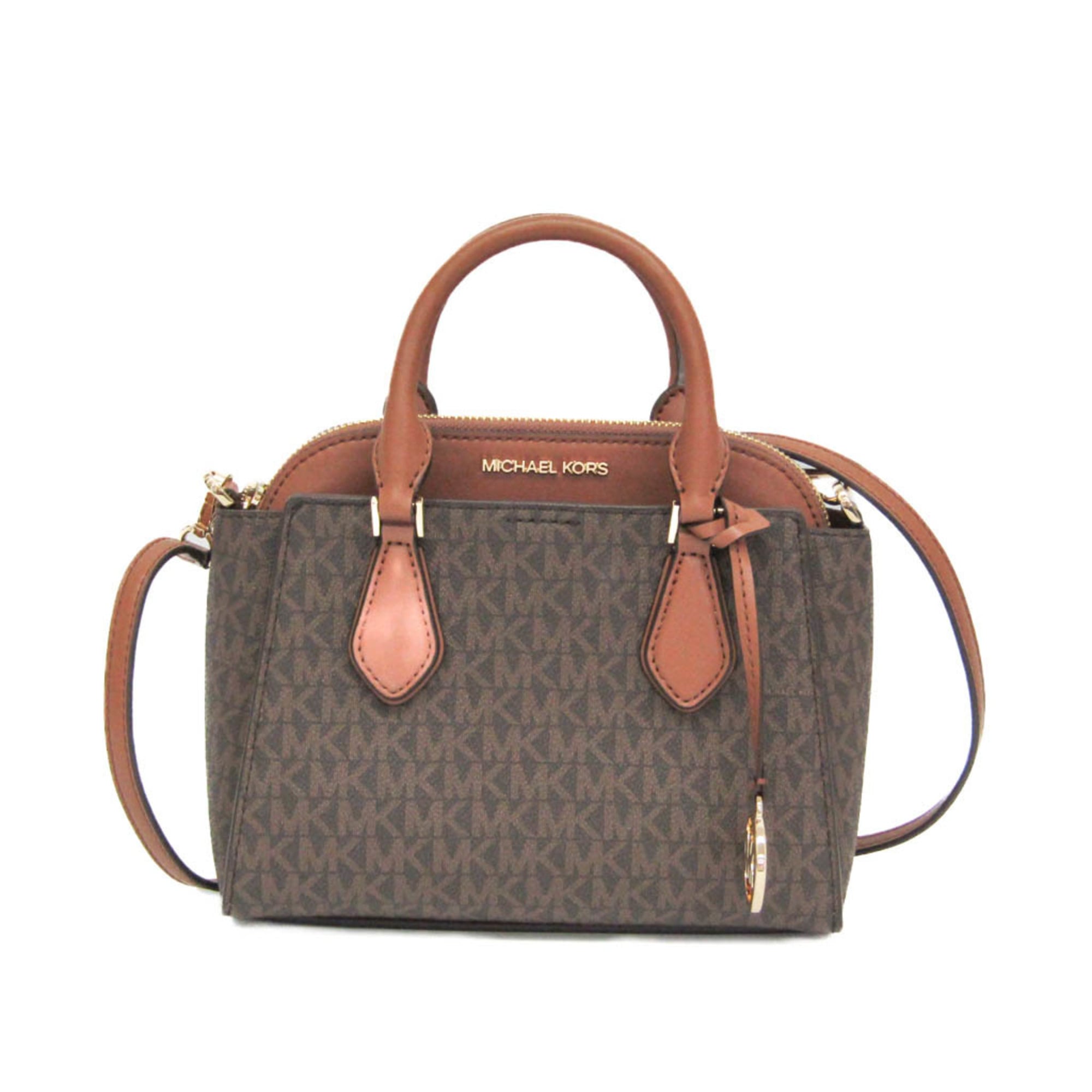 マイケル・授業計画(Michael Kors) ダリア スモール サッチェル 35S1GDIC1B レディース なめし革,上塗り帆布 ショルダーバッグ 赤銅色,暗然たる赤銅色【中古】