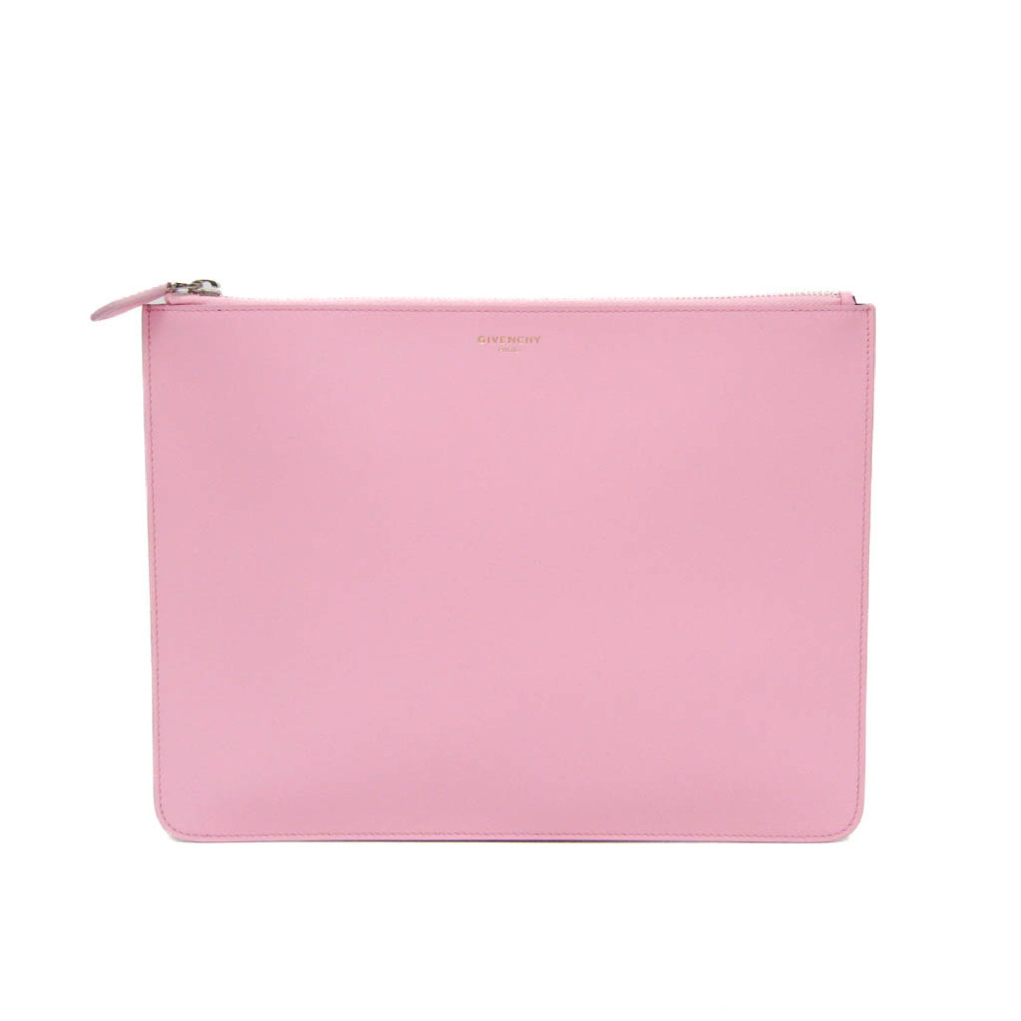 ジバンシィ(Givenchy) レディース レザー クラッチバッグ ピンク【中古】