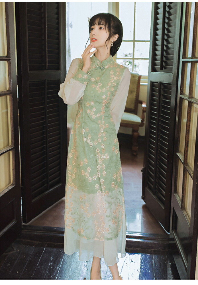 即納 オリジナルデザイン レディース柄ワンピース レトロ調 即納 オリジナルデザイン レディース柄ワンピース レトロ調