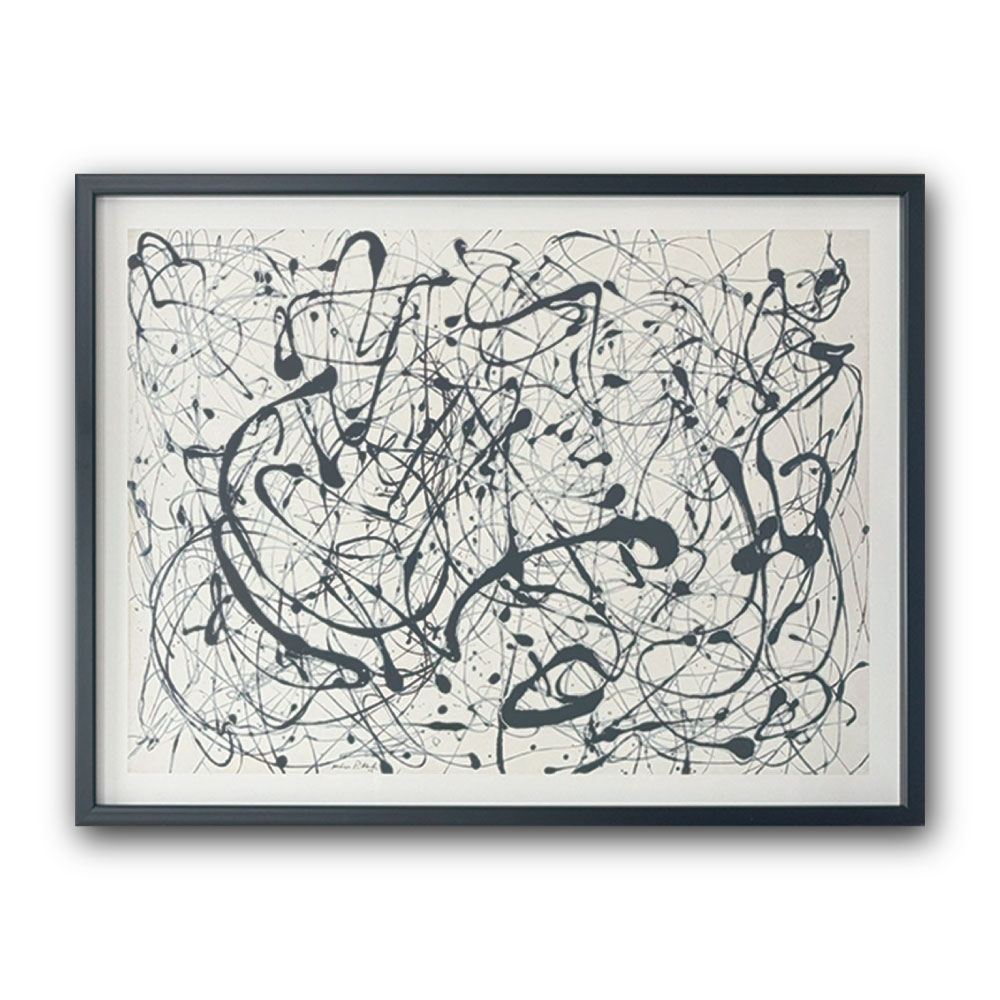 【Raffinart】 アートフレーム ジャクソン・ポロック「Number 14」［810mm &times; 610mm］｜Jackson Pollock アートポスター フレームセット 絵画 額縁 額装込【受注生産品】【発送までに 約7-10営業日】【「Raffinart」以外の商品と同送不可】｜EL COMMUN online shop