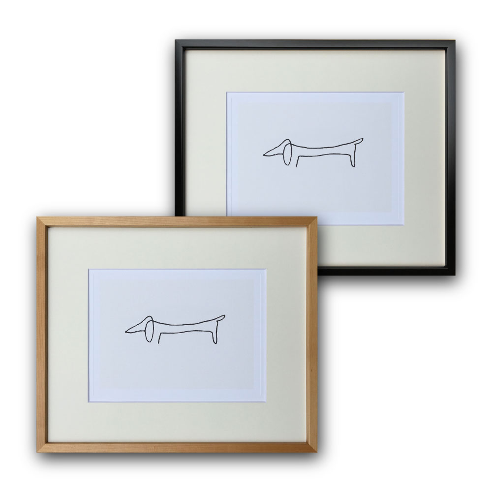 【Raffinart】 アートフレーム パブロ・ピカソ「Le chien」［630mm &times; 530mm］｜Pablo Picasso アートポスター フレームセット 絵画 額縁 額装込【受注生産品】【発送までに 約7-10営業日】【「Raffinart」以外の商品と同送不可】｜EL COMMUN online shop
