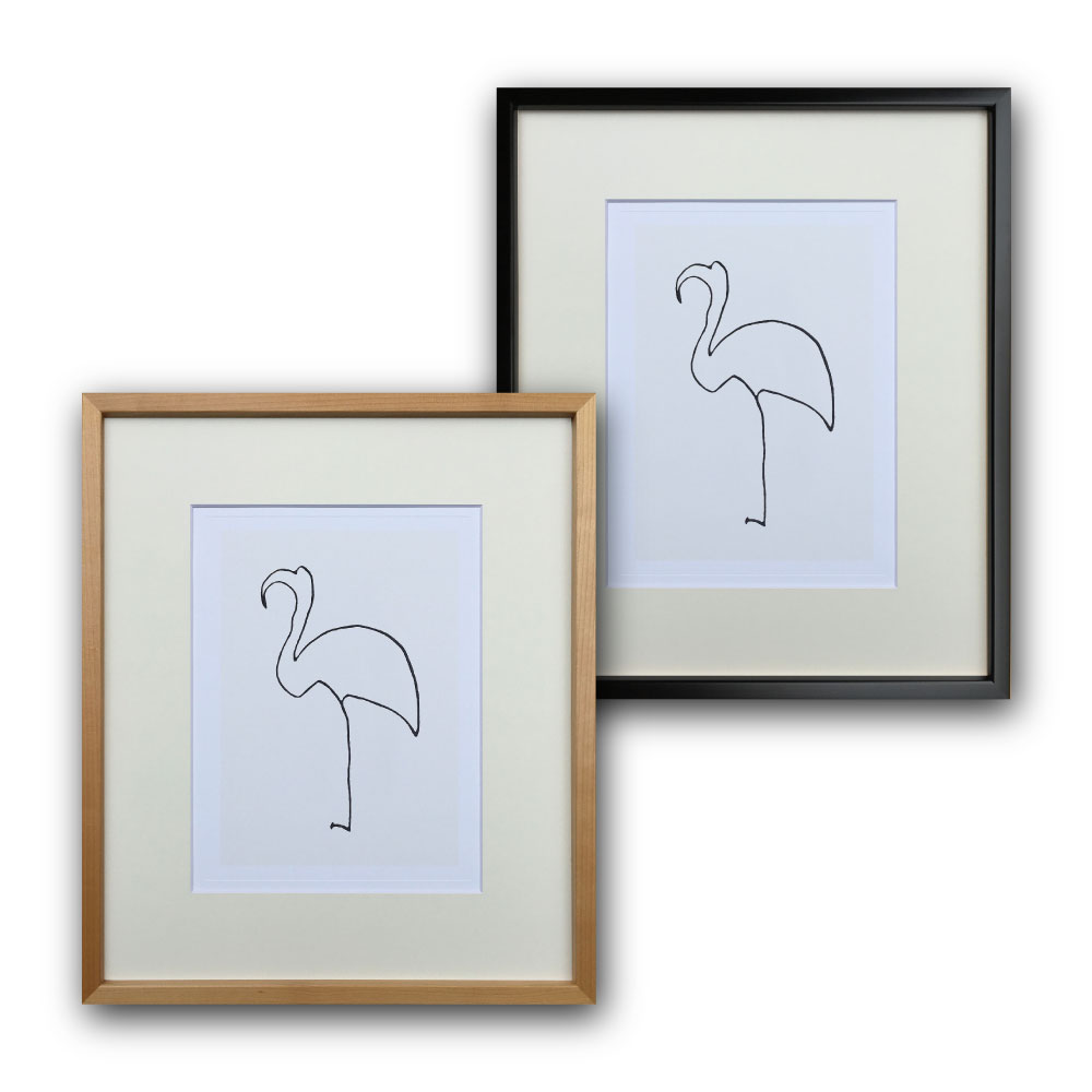 【Raffinart】パブロ・ピカソ「Le flamand rose」［530mm × 630mm］｜Pablo Picasso アートポスター フレームセット＜br /＞【受注生産品】【発送までに 約7-10営業日】【「Raffinart」以外の商品と同送不可】 16,500円
