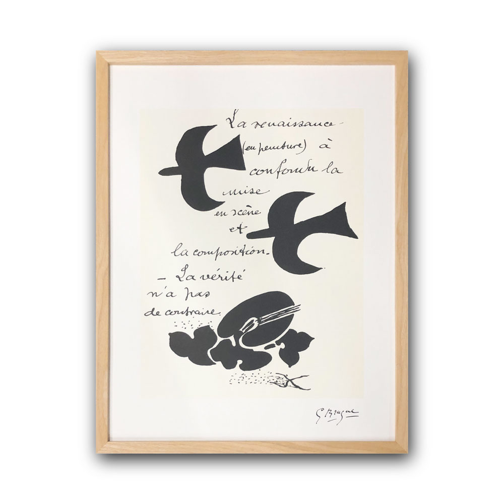 【Raffinart】ジョルジュ・ブラック「LA RENAISSANCE…,1917/47」［405mm × 525mm］｜Georges Braque アートポスター フレームセット＜br /＞【受注生産品】【発送までに 約7-9営業日】【「Raffinart」以外の商品と同送不可】