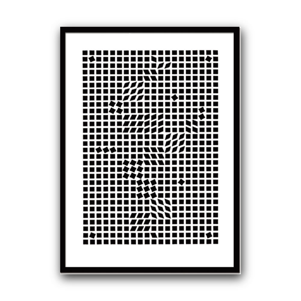 【Raffinart】 アートフレーム Victor Vasarely「Tinko,1955」［730mm &times; 1030mm］｜Contemporary アート アートポスター インテリア 大型 フレームセット 絵画 額縁 額装込【受注生産品】【発送までに 約7-10営業日】【「Raffinart」以外の商品と同送不可】｜EL COMMUN online shop