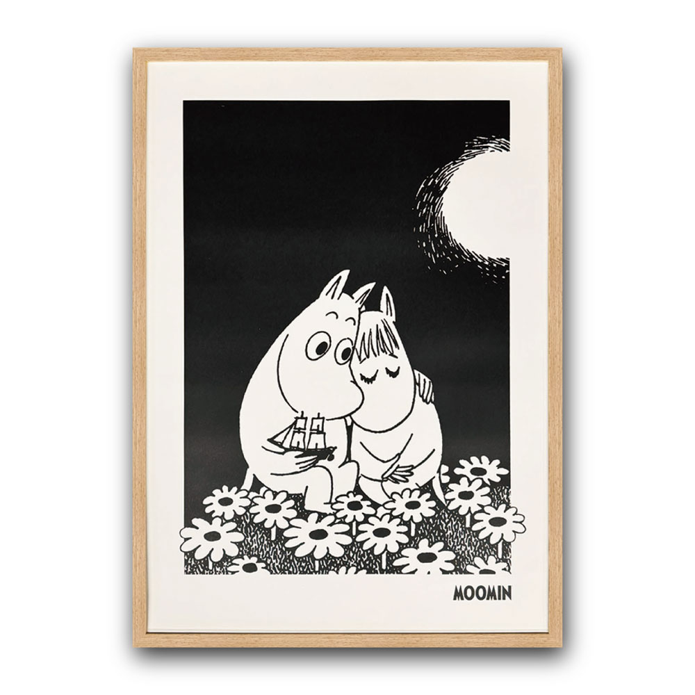 【Raffinart】 アートフレーム トーベ・ヤンソン「In Love（S/L）」［325mm &times; 425mm / 525mm &times; 725mm］｜Tove Jansson ムーミン アートポスター フレームセット 絵画 額縁 額装込【受注生産品】【発送までに 約7-10営業日】【「Raffinart」以外の商品と同送不可】｜EL COMMUN online shop