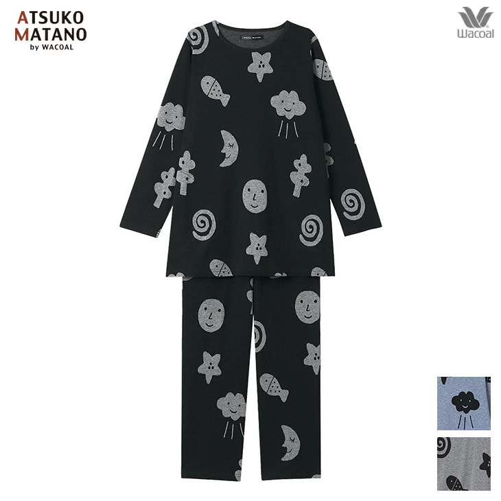 ☆新品☆ 【ワコール】アツコ マタノ ５分袖長スボン パジャマ　ルームウェア ワコール マタノアツコ パジャマ ルームウェア 長袖 長ズボン Lサイズ