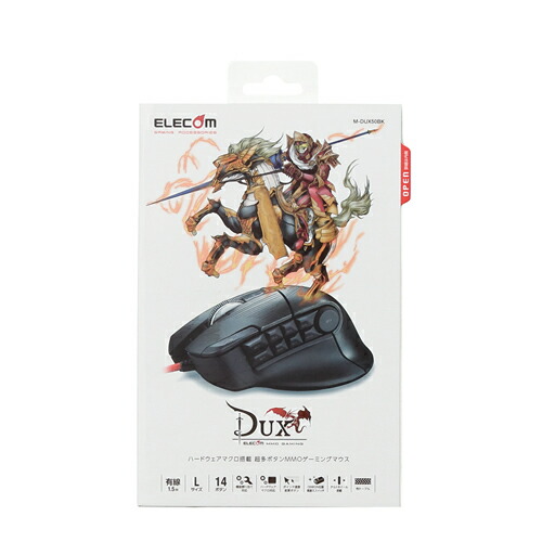 エレコム 有線口腔 Mmo ゲーミングマウス Dux ハードウェア夥しさ載っける 14ボタン 光学センサー 有線 マウス 黒色 L大いさ M Dux50bk Cannes Encheres Com