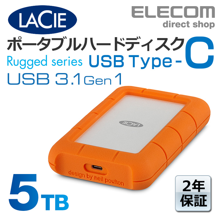 定番入荷 【お取り寄せ】LaCie/Rugged USB 3.1 Type-C 4TB/2EUAPA