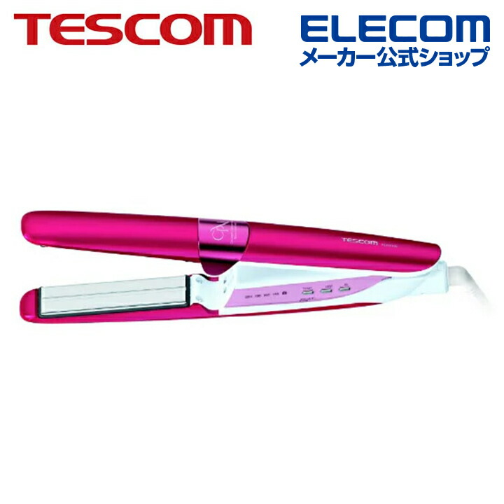 楽天市場】TESCOM ヘアアイロン ブラシアイロン コードレス 充電式 温度調整 海外対応 ブラック 充電式 テスコム ACH10K :  エレコムダイレクトショップ