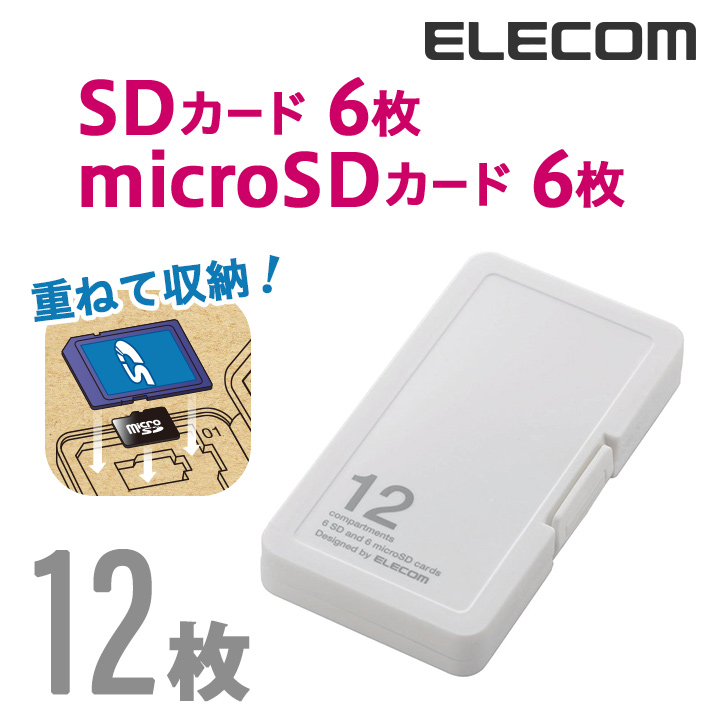668円 2022超人気 エレコム SDケース 12枚収納 SD CMC-06NSD12