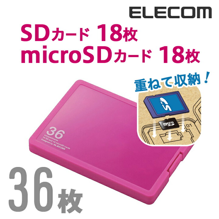 全商品オープニング価格 エレコム microSDカードケース SD CMC-SDCPP24PN プラスチックタイプ アクセサリー・部品