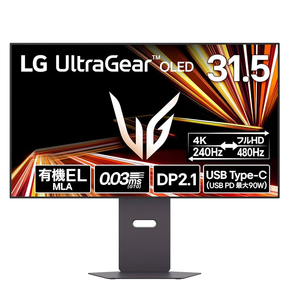 LG ゲーミングモニター UltraGear OLED 32GX870A-B 31.5in/4K(3840×2160)/VESA Dual Mode(4K@240サイクル
