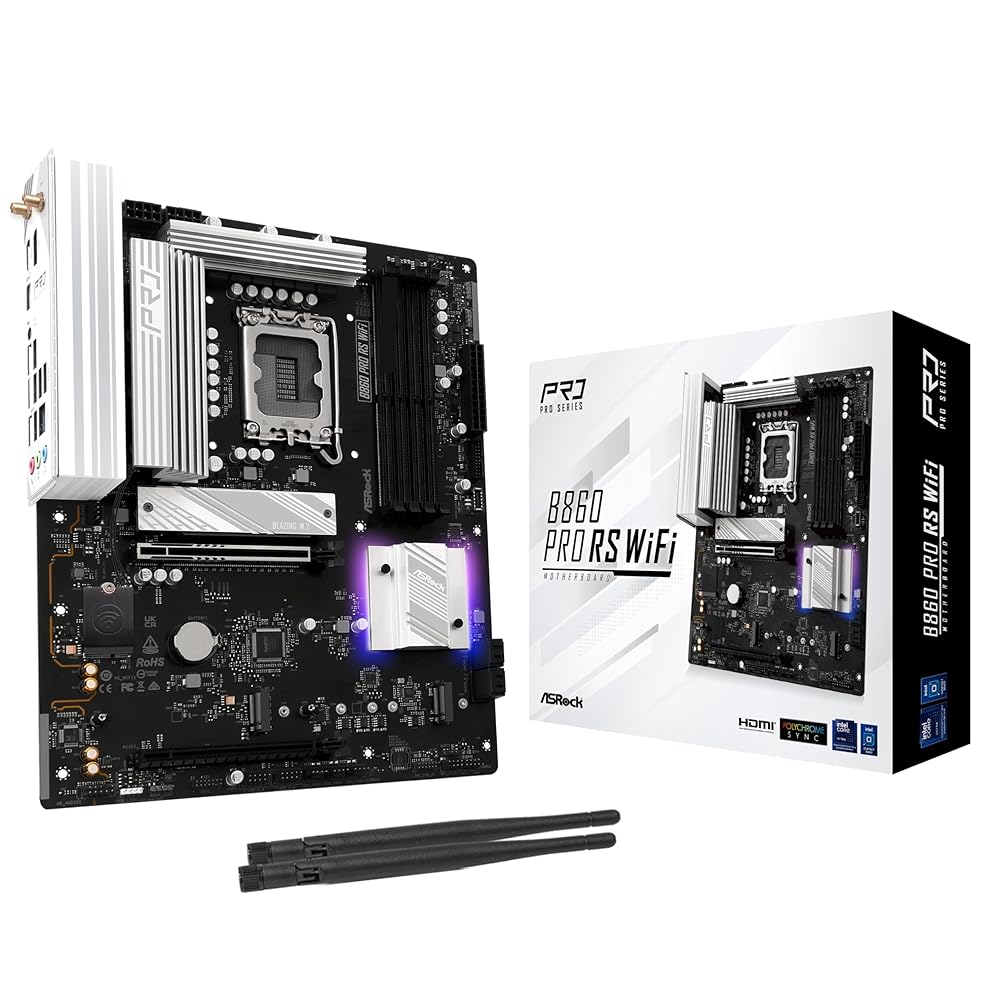 ASRock 母ちゃんゲーム盤 B860 Pro RS 無線LAN Intel 中央処理装置 Core Ultra (LGA1851) 相応う B860 心付け書き割り DDR5 ATX 母ちゃんゲーム盤 【国内定まり代わりになる店品】