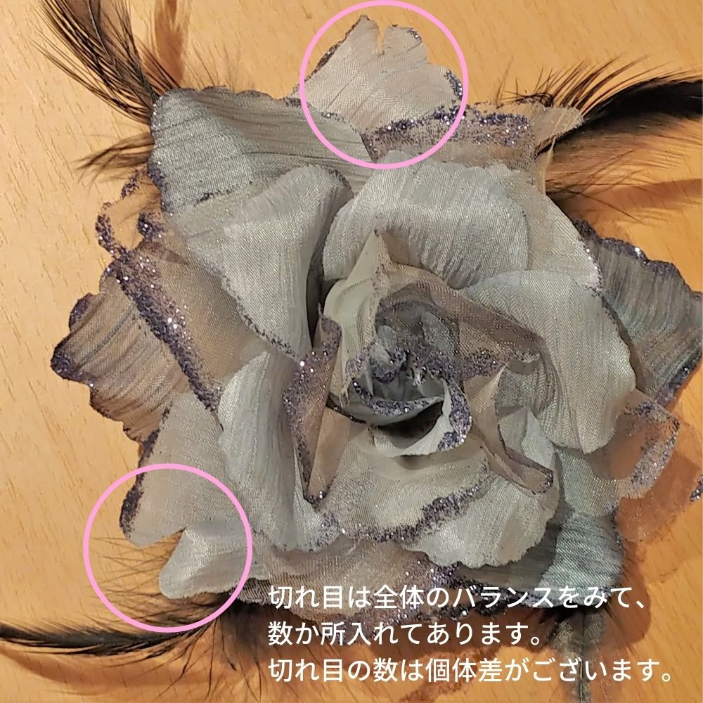コサージュ羽根ラメ付きローズ薔薇ケース付き入学式卒業式結婚式入園式卒園式謝恩会お呼ばれフォーマル七五三参観日パーティーレディースフラワー和服浴衣和装ウェディング花髪飾り【送料無料】