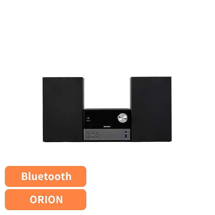 コンポ オーディオ CDコンポ Bluetooth 対応 スマホ音源 USB/MP3再生 75mmフルレンジドライバー搭載 バスレフ方式スピーカー CDプレーヤー FMラジオ ワイドFM ミニコンポ Bluetooth機能搭載CDステレオシステム SMC-140BT ORION *