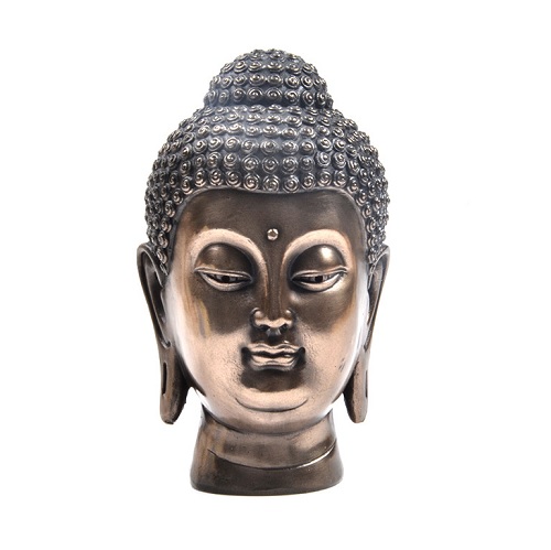 【最大3％OFF】 仏像 珍品種 頭部彫像 ご本尊 仏様 頭像 菩薩部 大菩薩 大仏 小規格 約13cm お守り 像 白毫相 頂髻相 偏袒右肩 合銅製 合石製 茶銅質 樹脂 錆感 造物 造形美 工芸品 彫像 並行輸入品 送料無料 新品 6,653円
