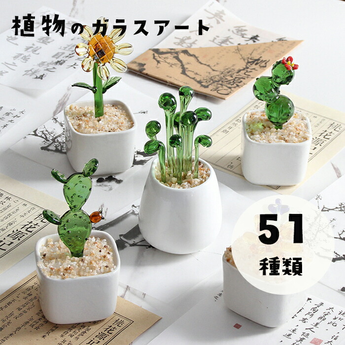 楽天市場】【最大3％OFF】 植物 ミニガラスアート 【26種類からご選択