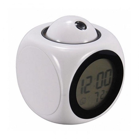 While A Clock Multifunctional Voice Call Led Projection To Project On The Digital Alarm Clock Ceiling Lies Down Is The Clock To Speak With The Sound
