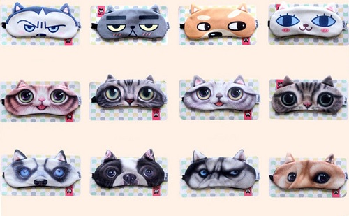 楽天市場 アイマスク 睡眠 動物 犬 猫 可愛い キャラクター 新品 送料無料 Lエル