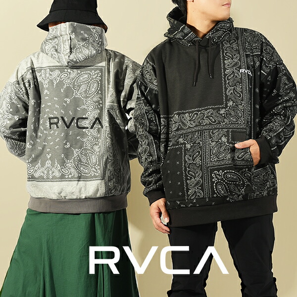 楽天市場】ルーカ RVCA PATCHWORK BANDANA HOODIE メンズ
