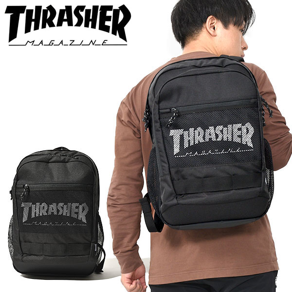 手数料安い 楽天市場 送料無料 Thrasher スラッシャー バックパック リュックサック ザック 28l ブラック 黒 バッグ 撥水 Bag バックパック ディパック リュックサック 大容量 スポーツ バッグ 旅行 合宿 メンズ レディース 21春夏新作 10 Off エレファント靴店