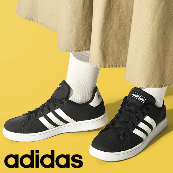 楽天市場 42 Off スニーカー アディダス Adidas Grandcourt K レディース グランドコート 学校 通学 シューズ 靴 3本ライン Eg1517 エレファント靴店