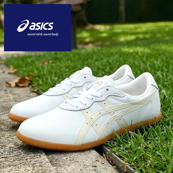 25%off 送料無料 太極拳 シューズ アシックス レディース asics ウーシュー WU 本革 天然皮革 靴 スニーカー ホワイト 白 TOW013