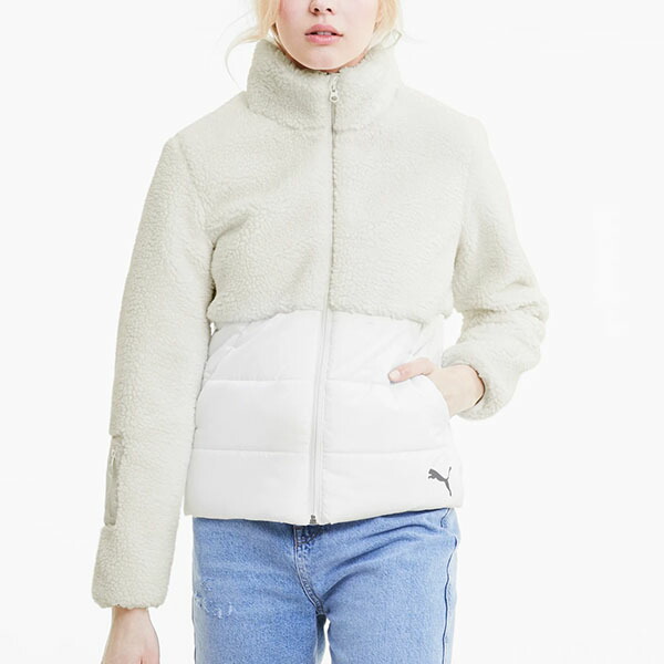 Hybrid アウター ジャケット Puma もこもこ フリース フリース 30 Off レディース コート ジャケット フリース ジャンパー Puma シェルパ もこもこ アウター プーマ プーマ 秋新作 送料無料 エレファント靴店シェルパジャケット グレー レディース 正規品