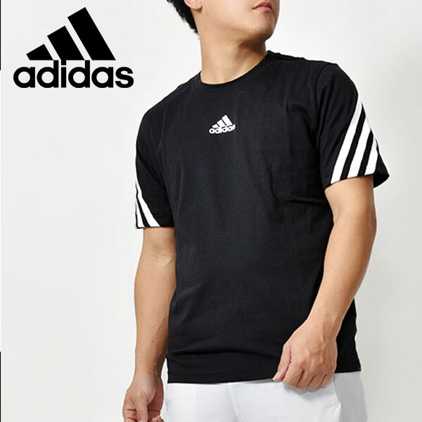 楽天市場 アディダス 半袖 Tシャツ Adidas メンズ M 3st Tape Tee スポーツウェア ランニング ジョギング トレーニング ウェア ジム 3本ライン ブラック 黒 21春新作 得割10 462 エレファント靴店