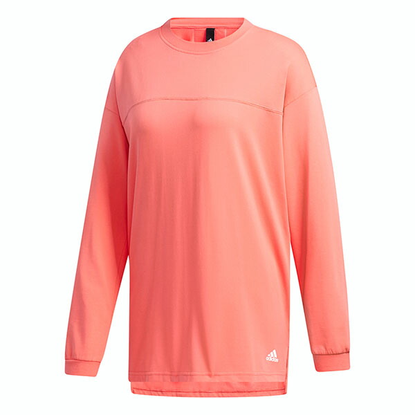 楽天市場 長袖 Tシャツ アディダス Adidas レディース W Mhs Wording Tee オーバーサイズ ロンt スポーツウェア トレーニング ウェア ジム 3本ライン ピンク Off Ixk73 エレファント靴店