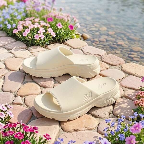 送料無料 2026春夏新作 ニューバランス サンダル レディース New Balance 750 SL Slide Sandal ベージュ スエードアッパー スライド W750874B