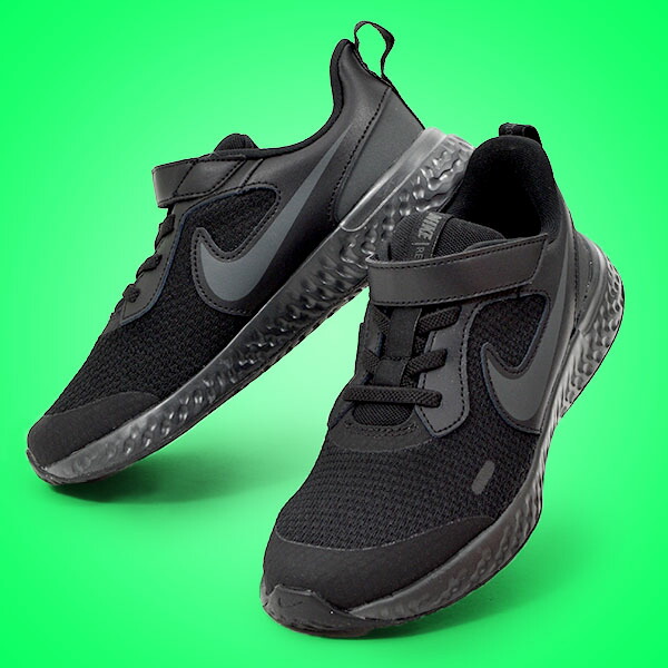 楽天市場 送料無料 ナイキ キッズ スニーカー Nike レボリューション 5 Psv 運動靴 靴 シューズ 子供靴 子どもスニーカー 子供 ベルクロ 学校 通学 ブラック Bq5672 エレファント靴店
