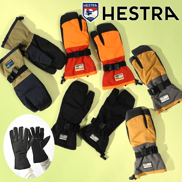 送料無料 レザーミトン HESTRA ヘストラ Gauntlet Sr 3-Finger ガントレット エスアール スリーフィンガー MITTEN メンズ ミトン レザー 本革 天然皮革 スノーグローブ スノボ スノーボード スキー 手袋 アルペン 10%off|エレファントSPORTS